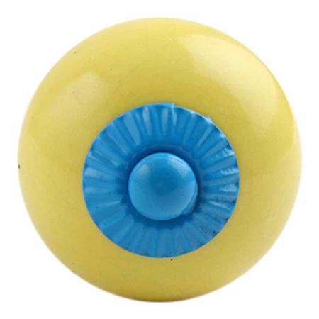 Solid Yellow Turquoise Fitting Ceramic Knob